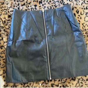 Black leather skirt